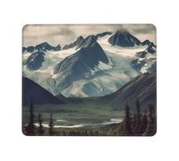 Gaming Mouse Pad with Non-Slip Rubber Base Mousepad Ultra-Smooth Comfortable Mouse Mat Washable Mousepads Alaska Mountains Desk Mat Wristing Pad for Office Desk Accessories 7 x 8.6 in