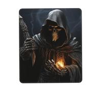 Gaming Mouse Pad with Non-Slip Rubber Base Mousepad Ultra-Smooth Comfortable Mouse Mat Washable Mousepads Grim-Reaper Desk Mat Wristing Pad for Office Desk Accessories 7 x 8.6 in