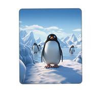 Gaming Mouse Pad with Non-Slip Rubber Base Mousepad Ultra-Smooth Comfortable Mouse Mat Washable Mousepads Penguin Antarctica Ice Desk Mat Wristing Pad for Office Desk Accessories 8.3 x 10.3 in