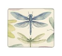Gaming Mouse Pad with Non-Slip Rubber Base Mousepad Ultra-Smooth Comfortable Mouse Mat Washable Mousepads Dragonfly Drawing Desk Mat Wristing Pad for Office Desk Accessories 8.3 x 10.3 in