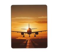 Gaming Mouse Pad with Non-Slip Rubber Base Mousepad Ultra-Smooth Comfortable Mouse Mat Washable Mousepads Aircraft Plane at Sunset Desk Mat Wristing Pad for Office Desk Accessories 8.3 x 10.3 in