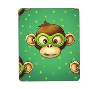Gaming Mouse Pad with Non-Slip Rubber Base Mousepad Ultra-Smooth Comfortable Mouse Mat Washable Mousepads Green Clever Monkey Desk Mat Wristing Pad for Office Desk Accessories 7 x 8.6 in