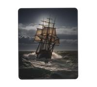 Gaming Mouse Pad with Non-Slip Rubber Base Mousepad Ultra-Smooth Comfortable Mouse Mat Washable Mousepads Sailing Ship in Storm Desk Mat Wristing Pad for Office Desk Accessories 10 x 12 inch