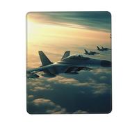 Gaming Mouse Pad with Non-Slip Rubber Base Mousepad Ultra-Smooth Comfortable Mouse Mat Washable Mousepads Aircraft Fighter Jets Desk Mat Wristing Pad for Office Desk Accessories 8.3 x 10.3 in