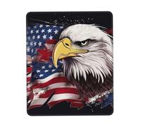 Gaming Mouse Pad with Non-Slip Rubber Base Mousepad Ultra-Smooth Comfortable Mouse Mat Washable Mousepads America US Flag Bald Eagle Desk Mat Wristing Pad for Office Desk Accessories 7 x 8.6 in