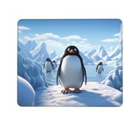 Gaming Mouse Pad with Non-Slip Rubber Base Mousepad Ultra-Smooth Comfortable Mouse Mat Washable Mousepads Penguin Antarctica Ice Desk Mat Wristing Pad for Office Desk Accessories 7.9 x 9.5 in