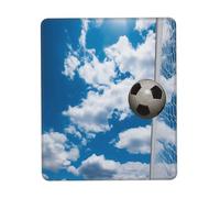 Gaming Mouse Pad with Non-Slip Rubber Base Stitched Edge Soccer Blue-Sky Wireless Mouse Pad Desk Mat for Computer, Laptop, Office