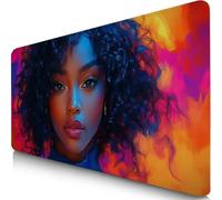 Gaming Mouse Pad Woman Desk Mat Large 70x30cm XXL Mouse Mat Africa Long Computer Keyboard Mousepad with Slip Base Desk Pad Edge for Stable Grip on Smooth Surfaces, Water-Resistant Surface F0-1068