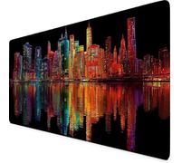 Gaming Mouse Pad XXL 1000x500mm Color Mouse Pad City Desk Mat Large, Non-Slip Rubber Base with Stitched Edges Computer Keyboard Mat, Desk Accessories for Men, PC, Laptop, Home, Office, Gifts m1827