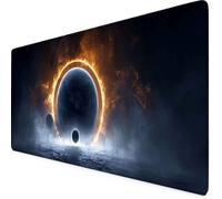 Gaming Mouse Pad XXL 1000x500mm Grey Mouse Pad Planet Desk Mat Large, Non-Slip Rubber Base with Stitched Edges Computer Keyboard Mat, Desk Accessories for Men, PC, Laptop, Home, Office, Gifts i6580