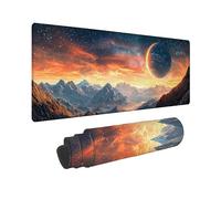 Gaming Mouse Pad XXL -1000x500x3mm- Large Mouse PadStarry Sky Landscape, Large Desk Mousemat Mats, Non-Slip Keyboard Mat, Gaming Mousepad with Stitched Edges, for Gaming Office Work -42753