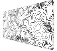 Gaming Mouse Pad XXL - 1200 x 600 mm - Contour Map - Large Mousepad with Stitched Edges - Waterproof and Non-Slip - Improves Precision and Speed - For PC, MacBook, Laptop