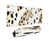 Gaming Mouse Pad XXL -1200x600x3mm- Large Mouse PadAnimals Leopard Print, Large Desk Mousemat Mats, Non-Slip Keyboard Mat, Gaming Mousepad with Stitched Edges, for Gaming Office Work -43817