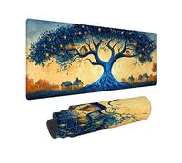 Gaming Mouse Pad XXL -1400x600x3mm- Large Mouse PadTree Of Life Landscape, Large Desk Mousemat Mats, Non-Slip Keyboard Mat, Gaming Mousepad with Stitched Edges, for Gaming Office Work -44025