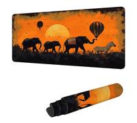 Gaming Mouse Pad XXL 23.6x11.8 inch, Large Mouse Mat Africa Extended Desk Mat, Keyboard Mousepad Elephant, with Stitched Edge Mousepad, Perfect for Gaming & Office Accessories, Gifts for Women H-8337