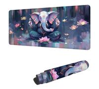 Gaming Mouse Pad XXL 23.6x11.8 inch, Large Mouse Mat Animal Extended Desk Mat, Keyboard Mousepad Elephant, with Stitched Edge Mousepad, Perfect for Gaming & Office Accessories, Gifts for Women H-6024