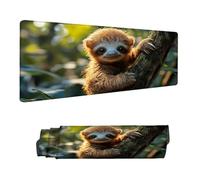 Gaming Mouse Pad XXL 39.4 x 19.7 in, Large Mouse Mat Sloths Office Desk Accessories, Extended Desk Mat with Anti-Slip Rubber Base Stitched Edges Keyboard Mousepad for Home Office Decor, Animal H-2921
