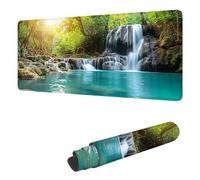 Gaming Mouse Pad XXL 39.4 x 19.7 inch, Large Mouse Mat Forest Extended Desk Mat, Keyboard Mousepad Fall, with Stitched Edge Mousepad, Perfect for Gaming & Office Accessories, Gifts for Women H-2859