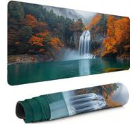 Gaming Mouse Pad XXL 39.4 x 19.7 inch, Large Mouse MatAutumn Extended Desk Mat, Keyboard Mousepad Fall, with Anti-Slip Rubber Base Stitched Edges Desk Pad for Home Office Decor, Gifts for Women C-1098