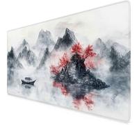 Gaming Mouse Pad XXL 600x300mm Grey Mouse Pad Landscape Desk Mat Large, Non-Slip Rubber Base with Stitched Edges Computer Keyboard Mat, Desk Accessories for Men, PC, Laptop, Home, Office, Gifts u731