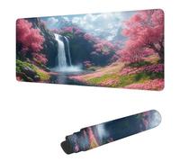 Gaming Mouse Pad XXL 62.9 x 31.5 inch, Large Mouse Mat Cherry Blossoms Extended Desk Mat, Keyboard Mousepad Fall, with Stitched Edge Mousepad, for Gaming & Office Accessories, Gifts for Women H-279