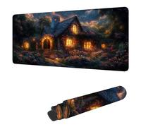 Gaming Mouse Pad XXL 62.9 x 31.5 inch, Large Mouse Mat Dream Extended Desk Mat, Keyboard Mousepad Cabin, with Stitched Edge Mousepad, Perfect for Gaming & Office Accessories, Gifts for Women H-2151