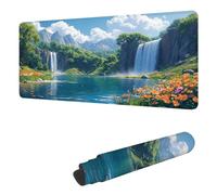 Gaming Mouse Pad XXL 62.9 x 31.5 inch, Large Mouse Mat Fall Extended Desk Mat, Keyboard Mousepad Lake, with Stitched Edge Mousepad, Perfect for Gaming & Office Accessories, Gifts for Women H-6057