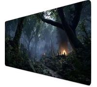 Gaming Mouse Pad XXL 700x300mm Grey Mouse Pad Landscape Desk Mat Large, Non-Slip Rubber Base with Stitched Edges Computer Keyboard Mat, Desk Accessories for Men, PC, Laptop, Home, Office, Gifts q2335