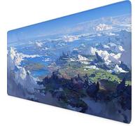 Gaming Mouse Pad XXL 700x300mm Sky Blue Mouse Pad Mountain Desk Mat Large, Non-Slip Rubber Base with Stitched Edges Computer Keyboard Mat, Desk Accessories for Men, PC, Laptop, Home, Office x5569