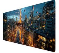 Gaming Mouse Pad XXL 700x300mm Yellow Mouse Pad Eiffel Tower Desk Mat Large, Non-Slip Rubber Base with Stitched Edges Computer Keyboard Mat, Desk Accessories for Men, PC, Laptop, Home, Office i4078