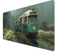 Gaming Mouse Pad XXL 800x400mm Green Mouse Pad Car Desk Mat Large, Non-Slip Rubber Base with Stitched Edges Computer Keyboard Mat, Desk Accessories for Men, PC, Laptop, Home, Office, Decor Gifts u5150