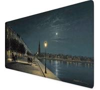 Gaming Mouse Pad XXL 800x400mm Grey Mouse Pad City Desk Mat Large, Non-Slip Rubber Base with Stitched Edges Computer Keyboard Mat, Desk Accessories for Men, PC, Laptop, Home, Office, Decor Gifts i1594