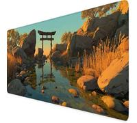 Gaming Mouse Pad XXL 800x400mm Orange Color Mouse Pad Landscape Desk Mat Large, Non-Slip Rubber Base with Stitched Edges Computer Keyboard Mat, Desk Accessories for Men, PC, Laptop, Home, Office c4940