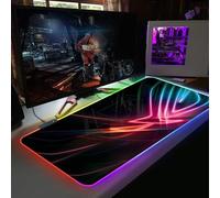 Gaming Mouse Pad - XXL Extended Large LED Mouse Pad - 9 Static Lights + 3 Dynamic Lights - Anti-slip Rubber Base - Special Mouse Pad - Wipeable (Abstract Symphony 800 * 300 * 3MM)