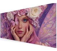 Gaming Mouse Pad XXL Large Desk Mat 600x1200x3 mm Extended Computer Mouse (Girl Purple) Mat with Stitched Edges, Non-Slip Rubber Base, Waterproof Smooth Surface for PC Gaming, Home Laptop Gifts V-221