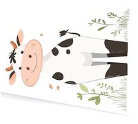 Gaming Mouse Pad XXL Large Desk Mat 900x400x3 mm Extended Computer Mouse (Cow Black and White) Mat with Stitched Edges, Non-Slip Rubber Base, Waterproof Smooth Surface for PC Gaming, Office Home V-456