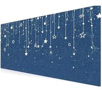 Gaming Mouse Pad XXL Large Desk Mat 900x400x3 mm Extended Computer Mouse (Star Blue) Mat with Stitched Edges, Non-Slip Rubber Base, Waterproof Smooth Surface for PC Gaming, Office & Home Laptop V-213