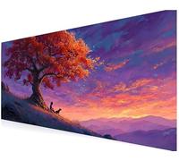 Gaming Mouse Pad XXL Large Desk Mat 900x400x3 mm Extended Computer Mouse (Tree character) Mat with Stitched Edges, Non-Slip Rubber Base, Waterproof Smooth Surface for PC Gaming, Home Laptop Gifts V229