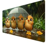 Gaming Mouse Pad Yellow Desk Mat Large 1000 X 500 X 3 mm Bird Mouse Mat, Extended Waterproof Mousepad, With Anti-Slip Rubber Base Stitched Edges Mousemat for Office Desk Decor, Gifts for Men F1-305