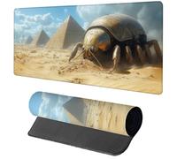Gaming Mouse Pad Yellow Mouse Mat 1600x800x3mm, Pyramid Mousemat with Stitched Edge Design, Waterproof Surface XXL Extended Desk Pad Large for Office and Home PC Gaming Desk Accessories, Gifts G-7611