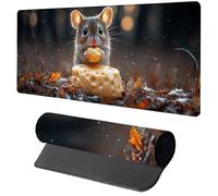 Gaming Mouse Pad Yellow Mouse Mat 800x300x3mm, Animal Mousemat with Stitched Edge Design, Waterproof Surface XXL Extended Desk Pad Large for Office and Home PC Gaming Desk Accessories, Gifts B-6726