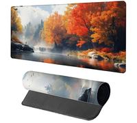 Gaming Mouse Pad Yellow Mouse Mat 800x300x3mm, Tree Mousemat with Stitched Edge Design, Waterproof Surface XXL Extended Desk Pad Large for Office and Home PC Gaming Desk Accessories, Gifts 6-2034