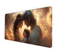 Gaming Mouse Pad Yellow Mouse Mat Male God Desk Mat Large 600 x 300 x 3 mm, Waterproof Mousepad with Stitched Edge, Anti-Slip Rubber Base Desk Pad Computer Accessories for PC, Office/Gaming -hjw2506TK