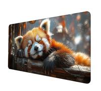 Gaming Mouse Pad Yellow Mouse Mat Panda Desk Mat Large 80 x 40 cm, Waterproof Mousepad with Stitched Edge, Anti-Slip Rubber Base Desk Pad Computer Accessories for PC, Laptop Office/Gaming -hjw2506K1