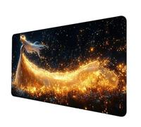 Gaming Mouse Pad Yellow Mouse Mat Woman Desk Mat Large 800 x 400 x 3 mm, Waterproof Mousepad with Stitched Edge, Anti-Slip Rubber Base Desk Pad Computer Accessories for PC, Office/Gaming -hjw25068S