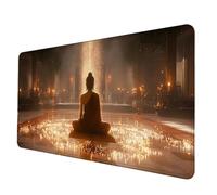 Gaming Mouse Pad Yellow Mouse Mat Zen Desk Mat Large 800x400x3 mm, Waterproof Mousepad with Stitched Edge, Anti-Slip Rubber Base Desk Pad Computer Accessories for PC, Laptop Office/Gaming -hjw25065R
