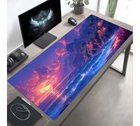 Gaming Mouse Pad, Yellow Sky Mouse Mat with Stitched Edges, Large Extended XXL Mousepad with Anti Slip Base, Desk Pad for Desk Keyboard Decoration, Gifts for Men Adults Kids 1000x500x3mm PjY817 V-H
