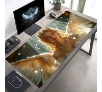Gaming Mouse Pad, Yellow Woman Mouse Mat with Stitched Edges, Large Extended XXL Mousepad with Anti Slip Base, Desk Pad for Desk Keyboard Decoration, Gifts for Men Adults Kids 100 x 50cm PjY417 0-7