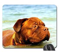 Gaming mouse pads,mouse mat,Bordeaux Dog De Dogue Water Muddy Lake Bathing 4