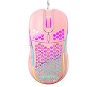 Gaming Mouse, Wired RGB with 7200 DPI Adjustable - Ergonomic Lightweight PC/Mac Mouse for Gamers, High Precision Optical Sensor & On/Off Switch